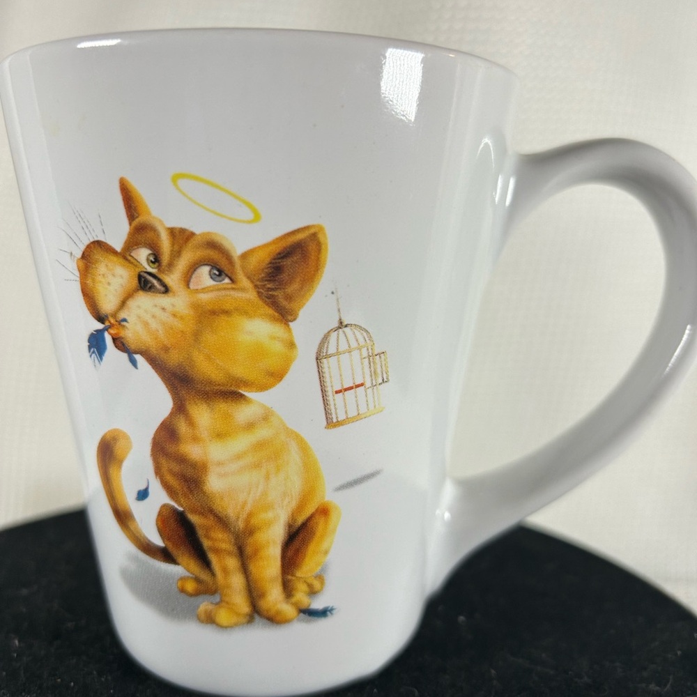 Whimsical Cat Mug with Halo Design